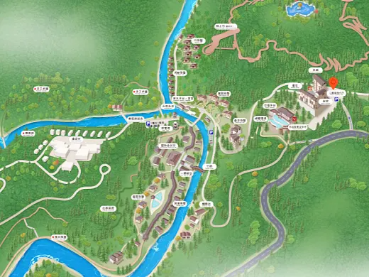 阳山结合景区手绘地图智慧导览和720全景技术，可以让景区更加“动”起来，为游客提供更加身临其境的导览体验。